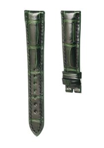 Blancpain Villeret 6102 Alligator Leather Watch Strap Green Front