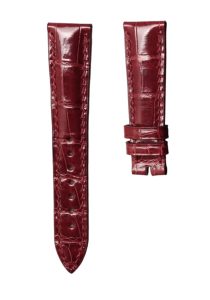 Blancpain Villeret 6102 Alligator Leather Watch Strap Jujube Red Front