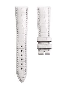 Blancpain Villeret 6102 Alligator Leather Watch Strap White Front