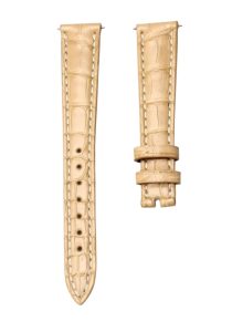 Blancpain Villeret 6106-1127-95A Cane Grain Alligator Leather Watch Strap Beige Stitched Active Spring Bar Front
