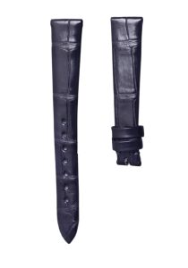 Blancpain Villeret 6106-1127-95A Cane Grain Alligator Leather Watch Strap Dark Blue Unstitched Active Spring Bar Front