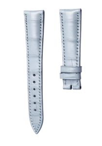 Blancpain Villeret 6106-1127-95A Cane Grain Alligator Leather Watch Strap Powder Blue Stitched Active Spring Bar Front