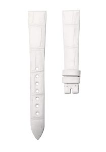 Blancpain Villeret 6106-1127-95A Cane Grain Alligator Leather Watch Strap White Stitched Active Spring Bar Front