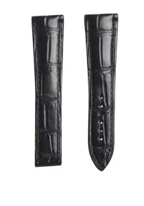 Blancpain Villeret 6654-3642-55B Cane Grain Alligator Leather Watch Strap Black Front