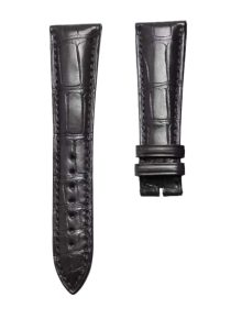 Blancpain Villeret 6654-3642-55B Cane Grain Alligator Leather Watch Strap Black Thick 4.0 Front