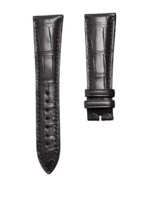 Blancpain Villeret 6654-3642-55B Cane Grain Alligator Leather Watch Strap Black Thick 5.0 Front
