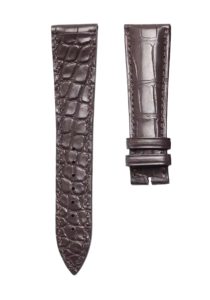 Blancpain Villeret 6654-3642-55B Double Sided Cane Grain Alligator Leather Watch Strap Dark Brown Front