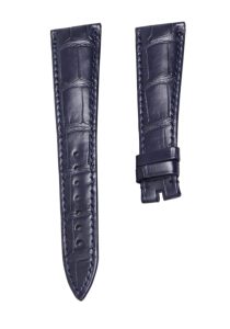 Breguet Classique 5177BA/29/9V6 Cane Grain Alligator Leather Watch Strap Dark Blue Thin Front
