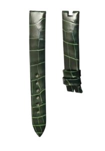 Breguet Reine de Naples 8918BA/58/864/D00D Cane Grain Alligator Leather Watch Strap Gloss Green Front
