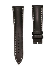 Breguet Type XX 3800ST/92/9W6 Crazy Horse Leather Watch Strap Black Beige Stitch Front
