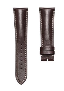 Breguet Type XX 3800ST/92/9W6 Smooth Cowhide Leather Watch Strap Dark Brown Beige Stitch Front