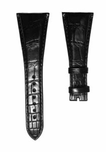 Bvlgari Assioma AA44C14SLD Nile Alligator Leather Watch Strap Black Front