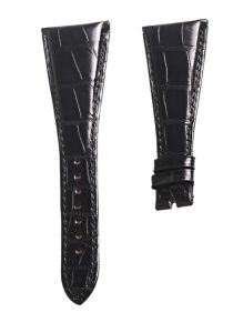 Bvlgari Assioma AA48C13 Alligator Leather Watch Strap Black Front