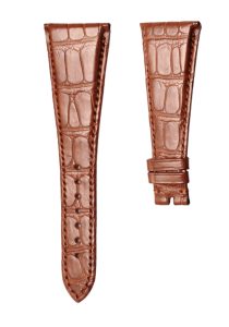Bvlgari Assioma AA48C13 Alligator Leather Watch Strap Golden Brown Front