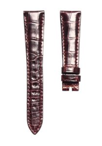 Bvlgari BvlgariBvlgari 101367 Cane Grain Alligator Leather Watch Strap Red Front