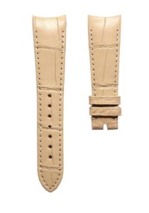 Bvlgari BvlgariBvlgari 101890 Cane Grain Alligator Leather Watch Strap Beige Front