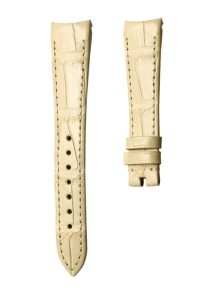 Bvlgari BvlgariBvlgari 101890 Cane Grain Alligator Leather Watch Strap Light Yellow Front