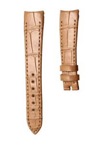 Bvlgari BvlgariBvlgari 101890 Cane Grain Alligator Leather Watch Strap Tan Front