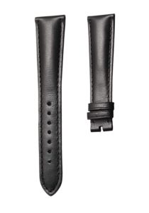 Bvlgari BvlgariBvlgari 102248 Smooth Cowhide Leather Watch Strap Black Front
