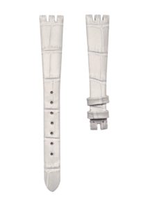 Bvlgari Bzero1 102179 Cane Grain Cowhide Leather Watch Strap White Front