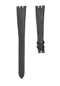 Bvlgari Bzero1 102179 Cane Grain Cowhide Leather Watch Strap Black Front