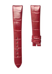 Bvlgari Lvcea 103122 Cane Grain Alligator Leather Watch Strap Red Front