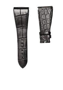 Bvlgari Octo 102121 BGO38BSLD Alligator Watch Strap Black Cane Grain Double Side