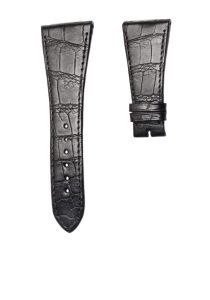 Bvlgari Octo 102121 BGO38BSLD Alligator Watch Strap Black Cane Grain With Metal Tip