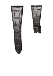Bvlgari Octo 102121 BGO38BSLD Calf Leather Watch Strap Black Cane Grain With Metal Tip
