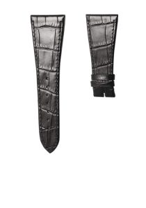 Bvlgari Octo 102121 BGO38BSLD Calf Leather Watch Strap Black Cane Grain No Metal Tip