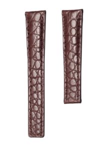 Burgundy Round Grain Alligator Deployant Watch Strap For Carl F. Bucherer Alacria 00.10703.08.16.21