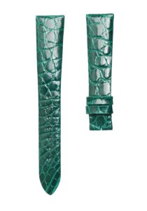 Carl F. Bucherer Manero 00.10922.08.73.11 Alligator Watch Strap Green Round Grain Front
