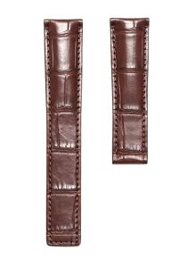 Carl F. Bucherer Patravi 00.10615.03.33.01 Alligator Watch Strap Brown With Brown Thread Fold Clasp