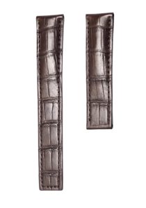 Carl F. Bucherer Patravi 00.10615.03.33.01 Alligator Watch Strap Dark Brown Cane Grain With Dark Brown Thread Fold Clasp
