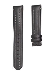 Carl F. Bucherer Patravi 00.10625.13.33.01 Calf Leather Watch Strap Black With Beige Stitching Pin Buckle