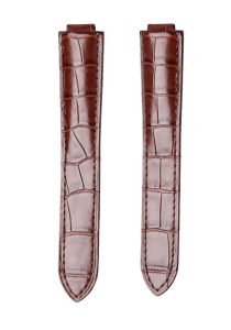 BrownAlligator Leather Replacement Watch Strap For Ballon Bleu W6920097 WE900351 WE902063