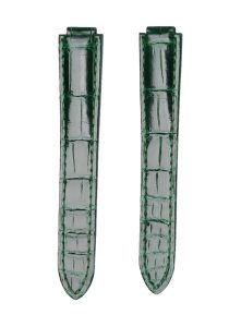 Dark Green Alligator Leather Replacement Watch Strap For Ballon Bleu W6920097 WE900351 WE902063