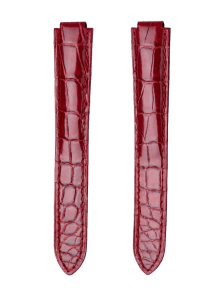 Dark Red Alligator Leather Replacement Watch Strap For Ballon Bleu W6920097 WE900351 WE902063