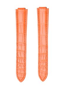 Orange Alligator Leather Replacement Watch Strap For Ballon Bleu W6920097 WE900351 WE902063