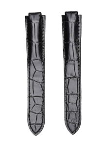 Cartier Ballon Bleu W6900651 W69016Z4 Alligator Leather Watch Strap Black Front