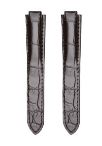Cartier Ballon Bleu W6900651 W69016Z4 Alligator Leather Watch Strap Brown Double Pointed End Front