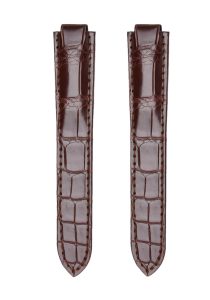 Cartier Ballon Bleu W6900651 W69016Z4 Alligator Leather Watch Strap Red Double Pointed End Front