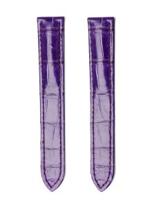 Purple Glossy Alligator Leather Watch Strap For Cartier Clé de Cartier WSCL0016 WJCL0014 WJCL0031