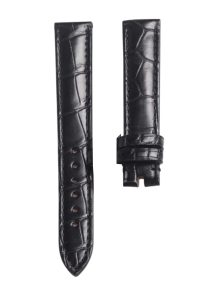 Black Cane Grain Genuine Alligator Leather Watch Strap For Chopard Happy Sport 278509-6001