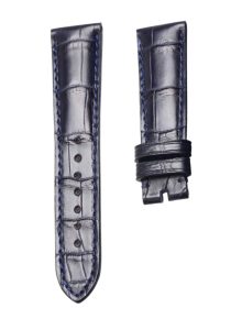 Dark Blue Cane Grain Genuine Alligator Leather Watch Strap For Chopard Happy Sport 278509-6001