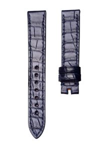 Dark Blue Mini Cane Grain Genuine Alligator Leather Watch Strap For Chopard Happy Sport 278509-6001