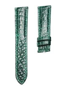 Dark Green Round Grain Genuine Alligator Leather Watch Strap For Chopard Happy Sport 278509-6001