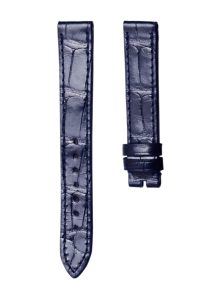 Gloss Dark Blue Cane Grain Genuine Alligator Leather Watch Strap For Chopard Happy Sport 278509-6001