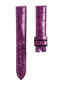 Purple Cane Grain Genuine Alligator Leather Watch Strap For Chopard Happy Sport 278509-6001