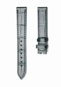 Dark Green Alligator Leather Watch Strap Front View For Chopard Happy Sport 278608 278582